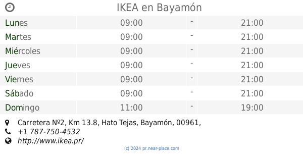 🕗 Horarios, Tel. +1 787-750-4532. Carretera Nº2, Km 13.8, Hato Tejas ...