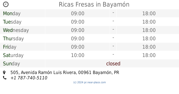 opening times, contacts