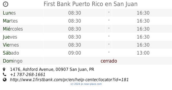 first bank horarios