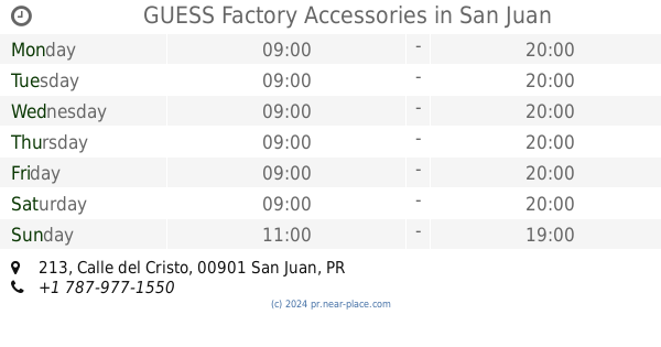 guess factory san juan